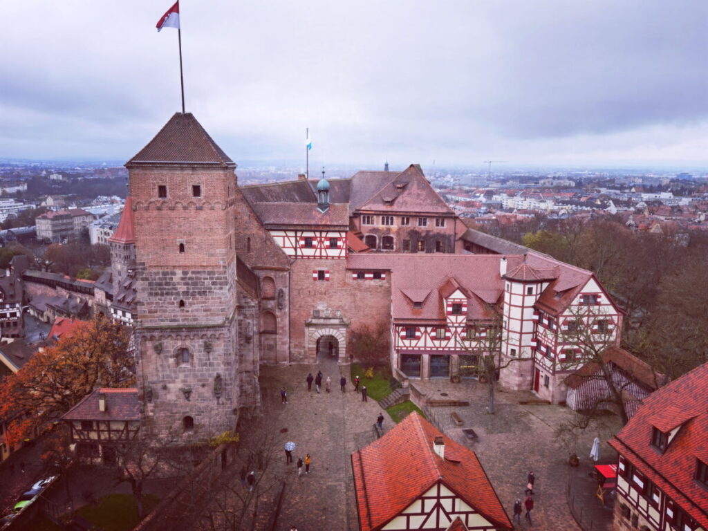 Nürnberg Altstadt mit der Kaiserburg - berühmteste Sehenswürdigkeit der Stadt